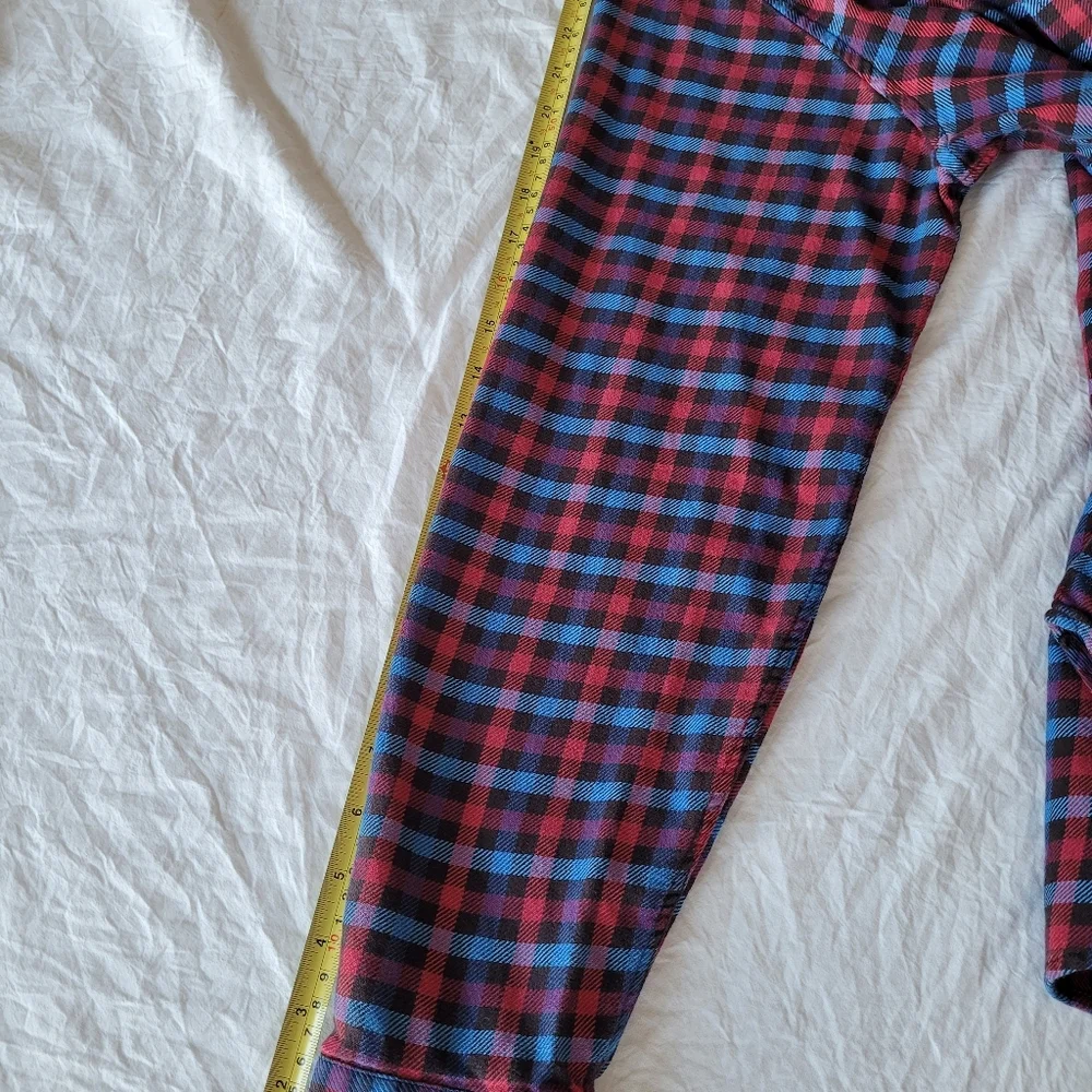 Argyle Culture Men's Red and Blue Checkered Shirt Size L
